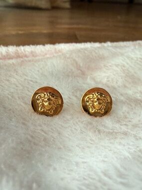 Versace Medusa Stud Earrings gold